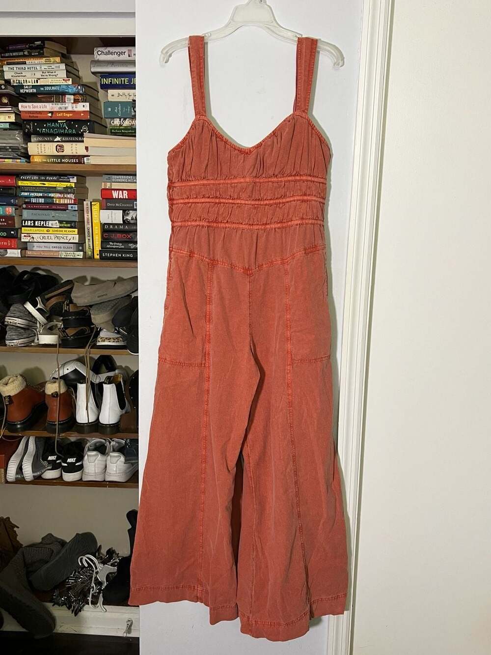 Free People After All Ruched One-Piece Jumpsuit in Cinnamon Girl